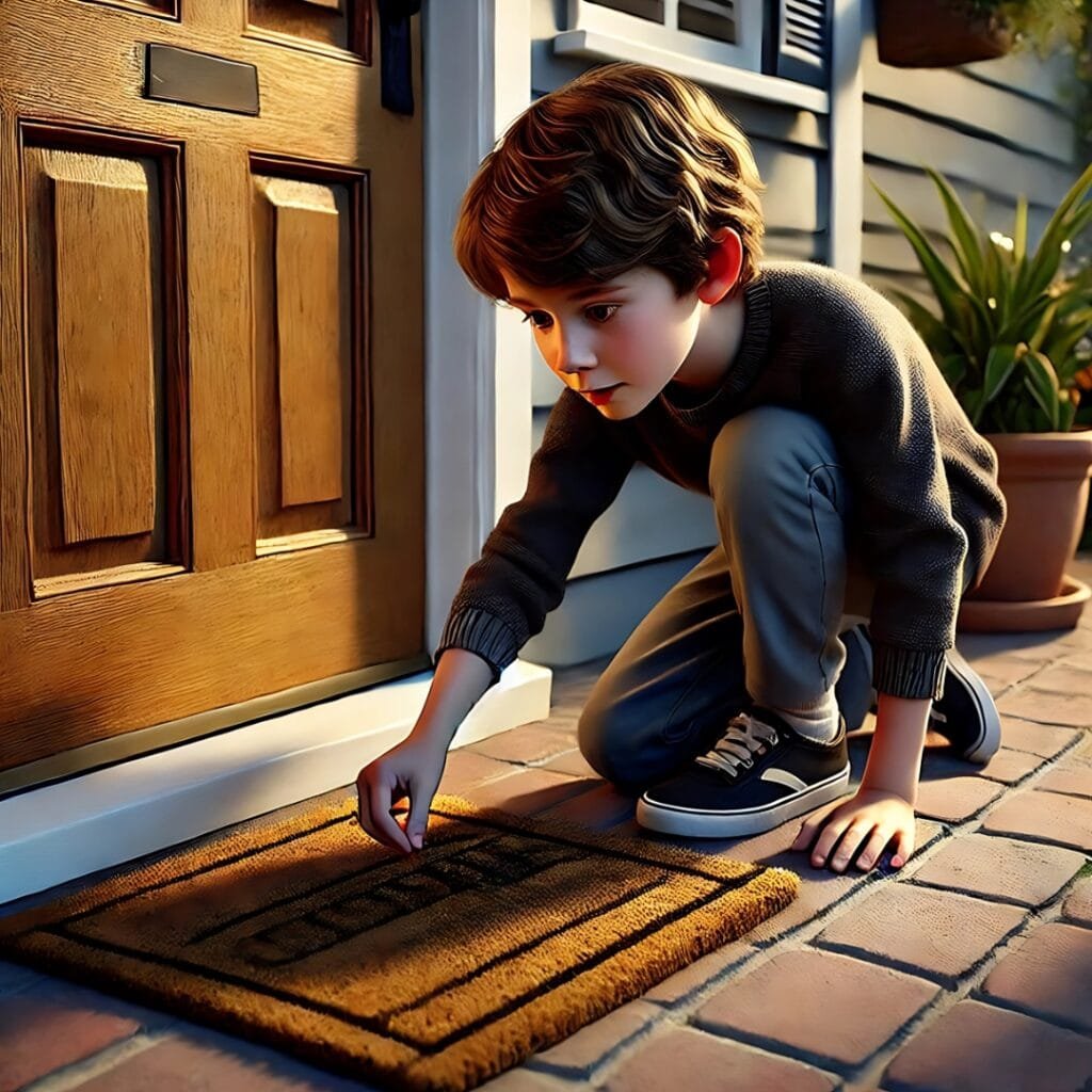 ילד_מחפש_מפתח_מתחת_לשטיח